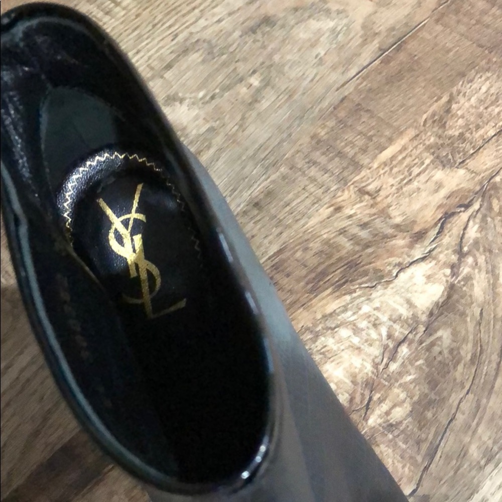 YSL Tribtoo Degrade Leather Platform Ankle Booties - Picture 8 of 8